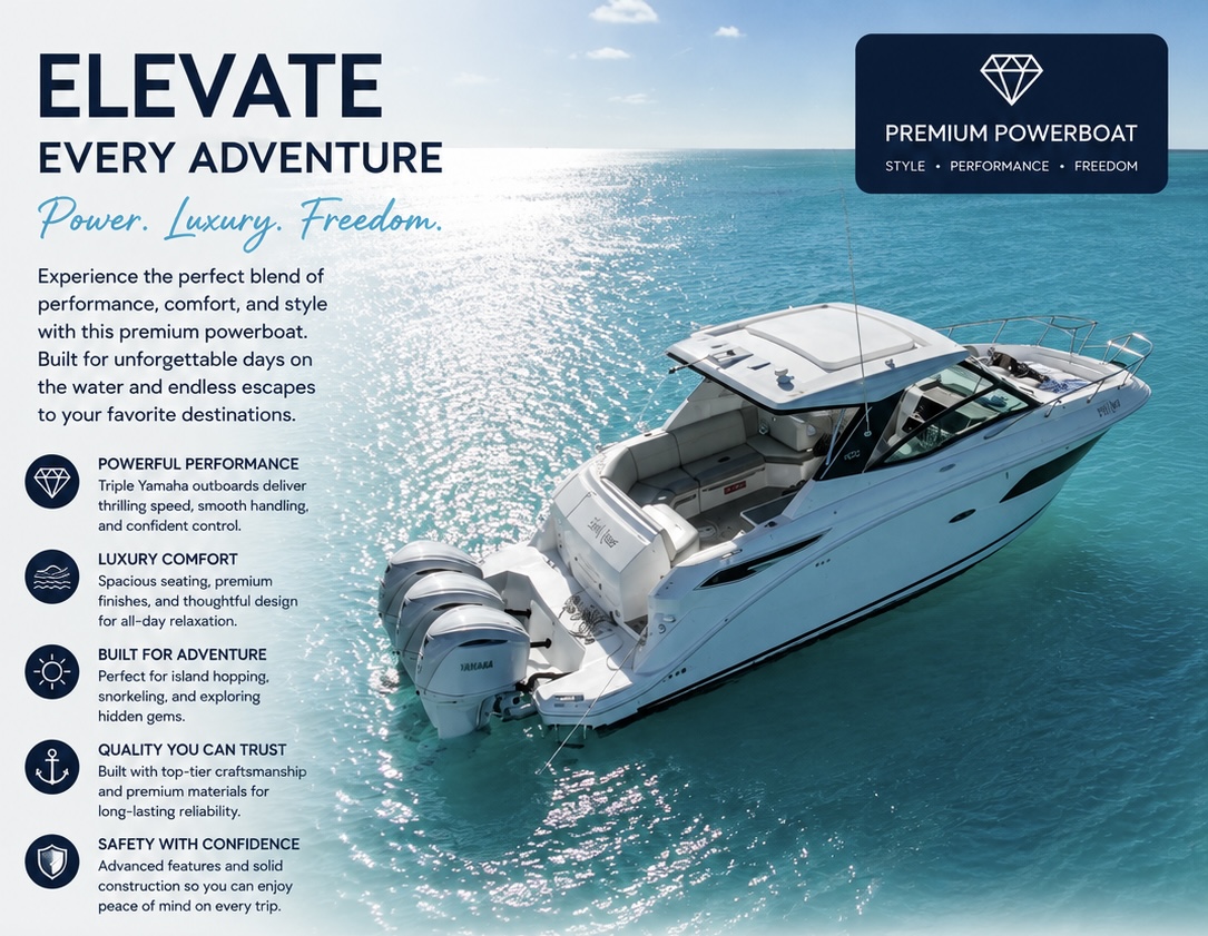 Premium Powerboat charter in Turks & Caicos