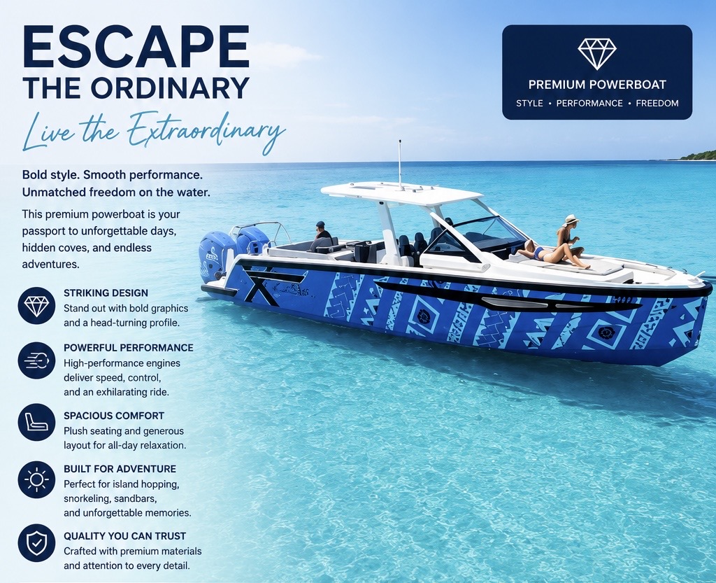 Escape The Ordinary Powerboat charter in Turks & Caicos
